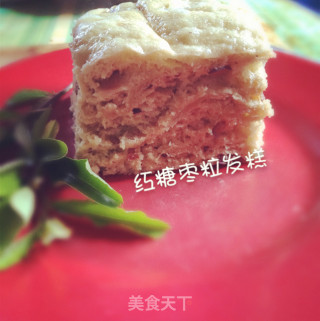 红糖枣粒发糕的做法