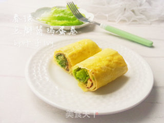 春绿～豆瓣酱鸡蛋卷的做法