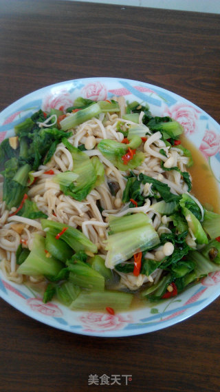 金针菇拌生菜的做法