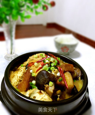 小花菇炖豆腐的做法