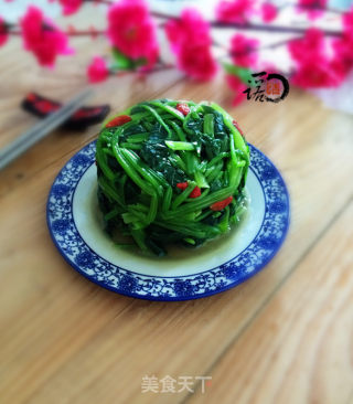 姜汁菠菜的做法