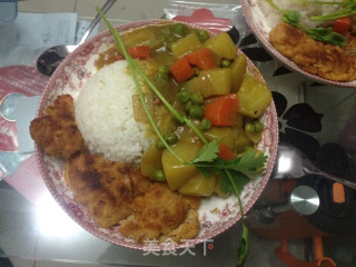咖喱猪排饭的做法