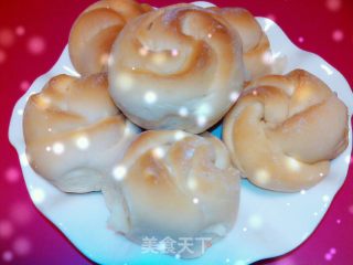 淡粉玫瑰花面包的做法