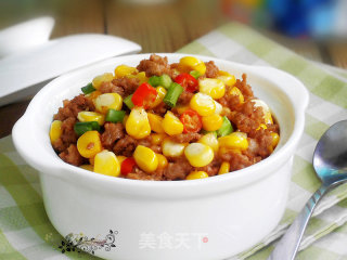 肉末辣炒玉米的做法