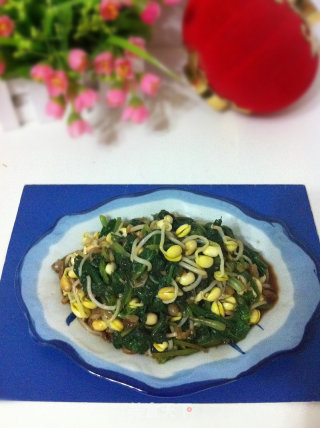 黄豆芽拌菠菜的做法