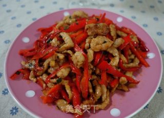 红椒肉丝的做法