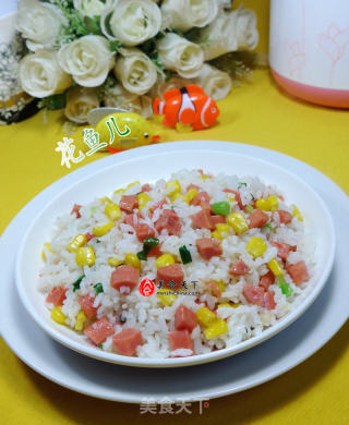 玉米粒火腿肠炒饭