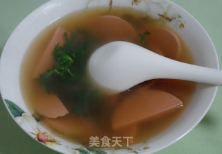 火腿肠茼蒿汤的做法