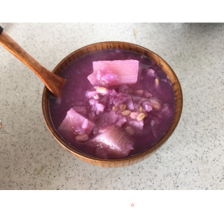 紫薯芋头燕麦粥的做法