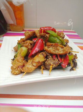 孜然牙签肉的做法