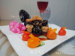芝麻三文鱼的做法