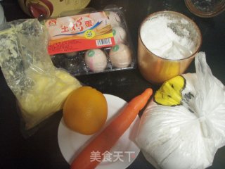 胡萝卜香橙海绵蛋糕的做法步骤：3