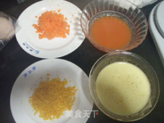 胡萝卜香橙海绵蛋糕的做法步骤：3