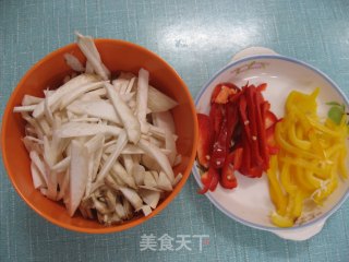 美极彩椒杏鲍菇的做法步骤：2
