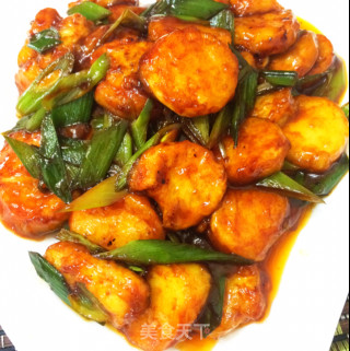 蒜苗烧玉子豆腐的做法