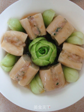 瑶柱鲍汁酿杏鲍菇的做法步骤：5