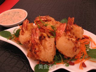 鲜薄荷脆皮虾的做法步骤：2