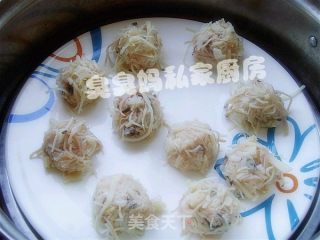 绣球干贝的做法步骤：4