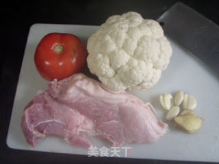 茄汁花菜炒肉片的做法步骤：2