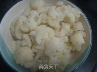 茄汁花菜炒肉片的做法步骤：2