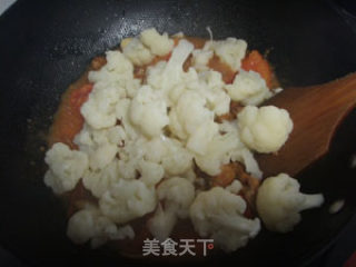 茄汁花菜炒肉片的做法步骤：2