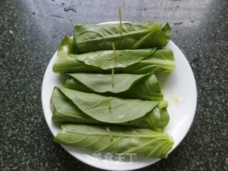 青叶卷虾棒（清香鲜甜）的做法步骤：5