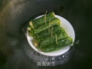 青叶卷虾棒（清香鲜甜）的做法步骤：5