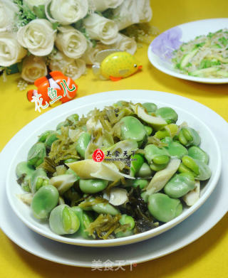 雪菜雷笋炒蚕豆的做法