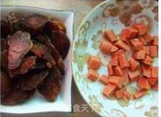 川味腊肠炒饭的做法步骤：3