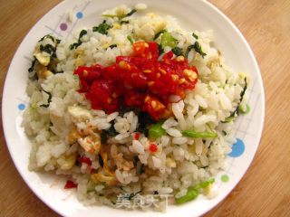 香辣蛋炒饭的做法步骤：2