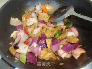 杂菜焖花生素肉的做法步骤：2