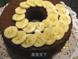白巧克力香蕉可可戚风的做法步骤：2