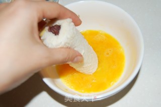 豆沙吐司卷的做法步骤：2