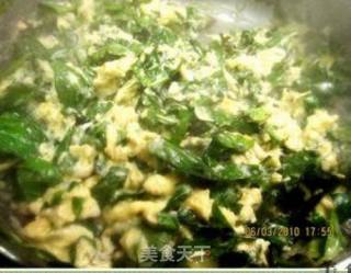 九层塔炒鸡蛋的做法步骤：2