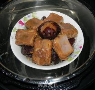 香菇粉丝蒸排骨的做法步骤：2