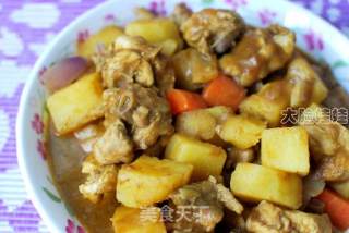 咖喱土豆鸡块的做法步骤：3