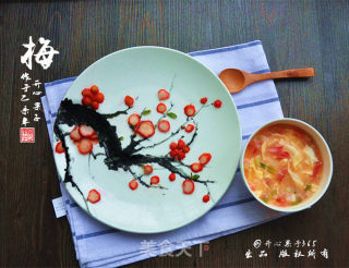 梅花水果摆盘的做法