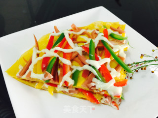中式鸡蛋披萨的做法