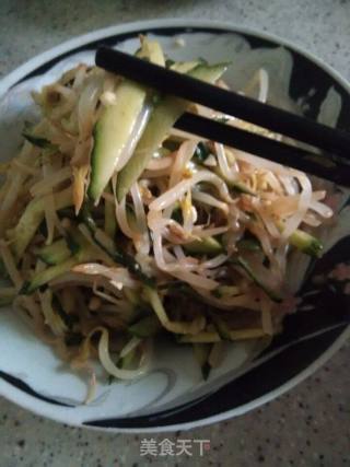 芝麻酱凉拌黄瓜豆芽菜的做法