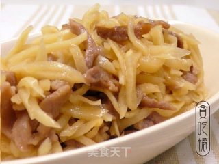 茭白笋炒肉丝的做法