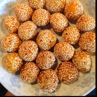 南瓜芝麻球的做法