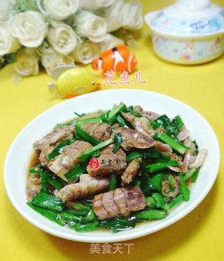 韭菜炒虾蛄的做法