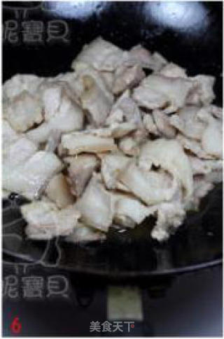干豇豆蒜苗回锅肉的做法步骤：3