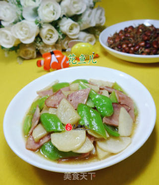 培根尖椒炒山药的做法