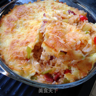 杂蔬焗饭的做法