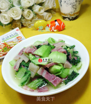 五花风肉炒青菜的做法