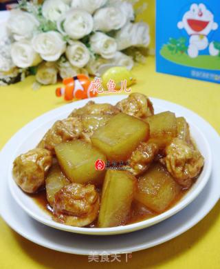 肉面筋烧冬瓜的做法