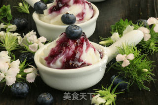 蓝莓山药泥的做法