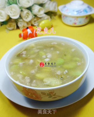 榨菜丝猪肉末蚕豆羹的做法