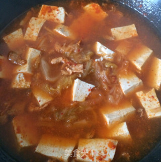 韩式泡菜肉片汤的做法